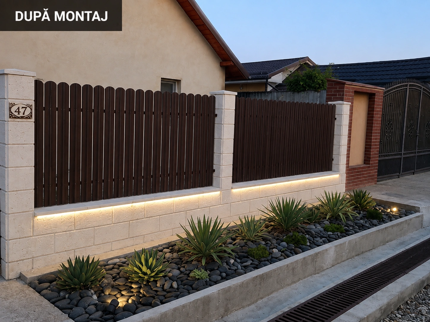 Transformarea unui gard exterior cu Travertine
