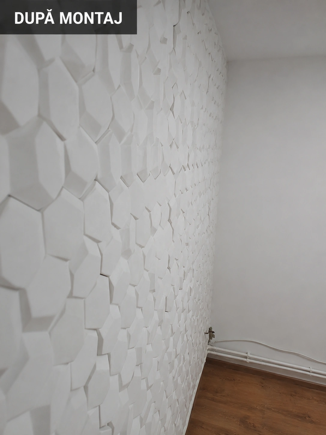 Perete accent 3D cu Waffle Stone